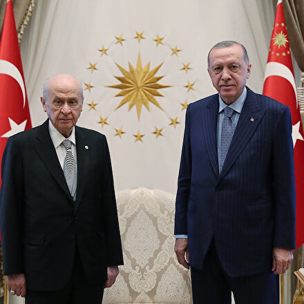 Cumhurbaşkanı Erdoğan ile MHP Genel Başkanı Bahçeli Külliyede görüştü