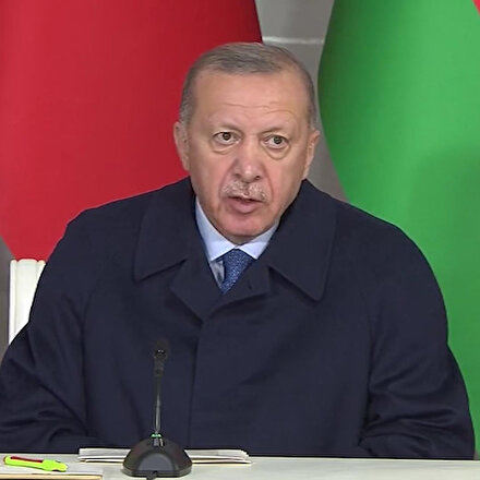 Cumhurbaşkanı Erdoğan Ermenistanla normalleşme şartını Karabağda açıkladı: Azerbaycan konusunda samimi bir irade ortaya koymalı