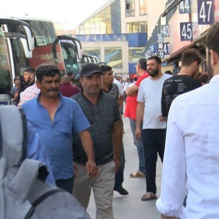 Kurban Bayramı öncesi otogarlar tıklım tıklım
