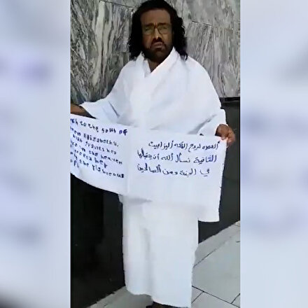 Yemenli adam Elizabeth adına umre yaptı