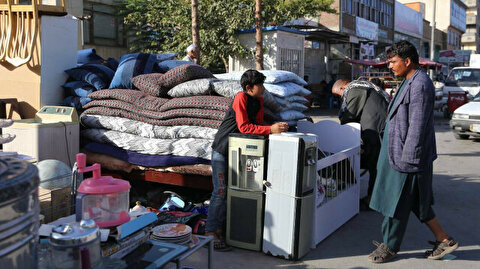 People selling household items amid rising poverty in Afghanistan