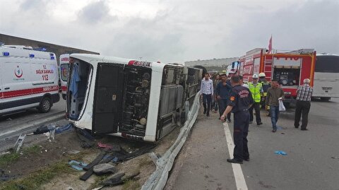 Samsun Da Acemi Askerleri Tasiyan Otobus Devrildi 47 Yarali Son Dakika Samsun Haber