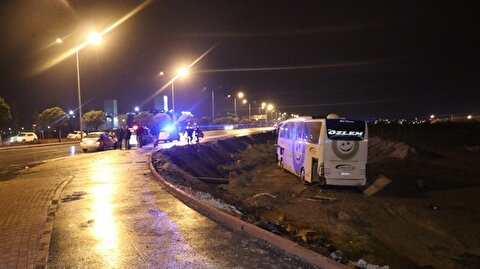 Konya Haberleri Konya Da Otobus Kazasi 18 Yarali