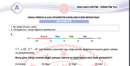 LGS SINAV SORULARI CEVAPLARI 2023: MEB Liselere Geçiş Sistemi (LGS ...