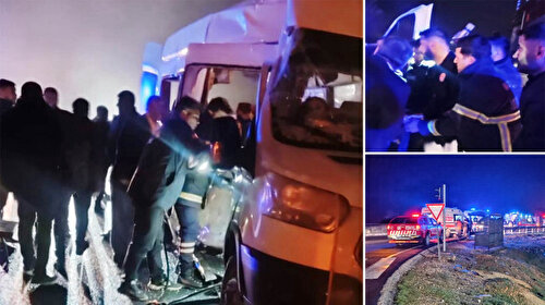 Mardin'de feci kaza: TIR ile öğrenci ve öğretmenlerin taşındığı minibüs çarpıştı