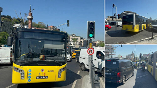 İETT otobüsü yolda kaldı: Eminönü'nde trafik felç oldu
