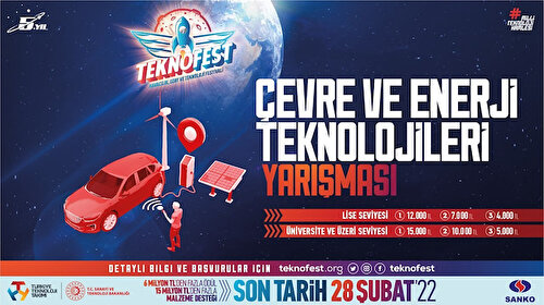 TEKNOFEST Çevre ve Enerji Teknolojileri Yarışması'na başvuru için son tarih 28 Şubat