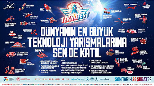 TEKNOFEST Teknoloji yarışmaları başvuruları 28 Şubat'ta sona eriyor