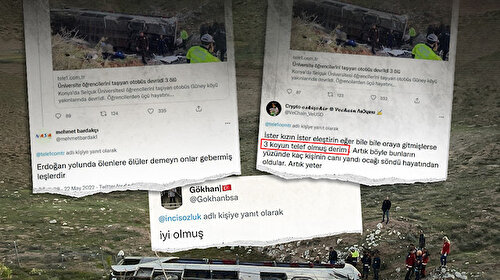 Gençlik şöleni dönüşü kazada hayatını kaybedenlere nefret kustular