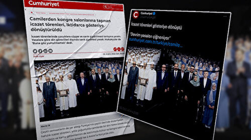 CHP'li Cumhuriyet gazetesi hafızlık eğitimini tamamlayan çocukların icazet töreninden rahatsız oldu