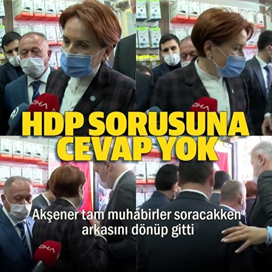 Akşener’e HDP’nin kapatılması için açılan davanın sorulmasına izin vermeden uzaklaştı