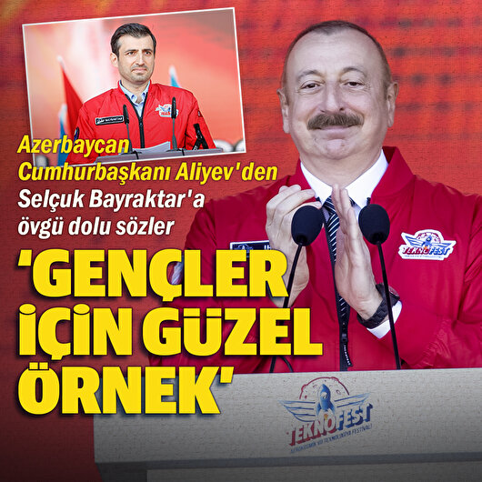Azerbaycan Cumhurbaşkanı Aliyev’den Selçuk Bayraktar’a övgü dolu sözler: Gençler için güzel bir örnek