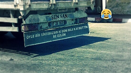 Elleme, Transformers yorgun: Kurtlar Vadisi tadında 17 bitirim kamyon arkası yazısı