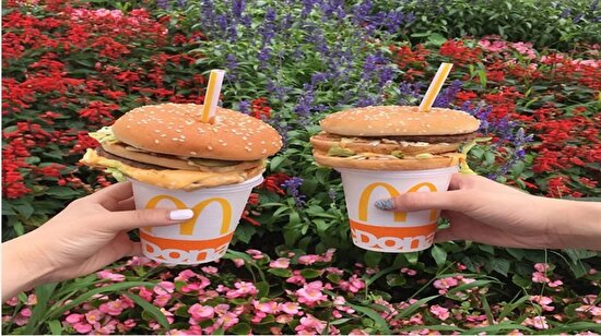 Japonlardan ilginç akım: Hamburger Straw