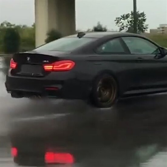 BMW M4 ile 360 derece spin attı