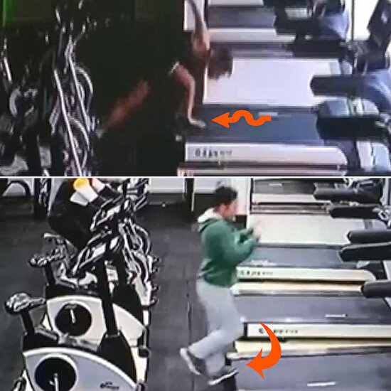 Acemi sporcuların koşu bandı ile imtihanı