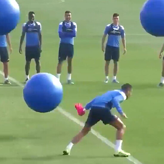 Leganes takımından ilginç antrenman çalışması