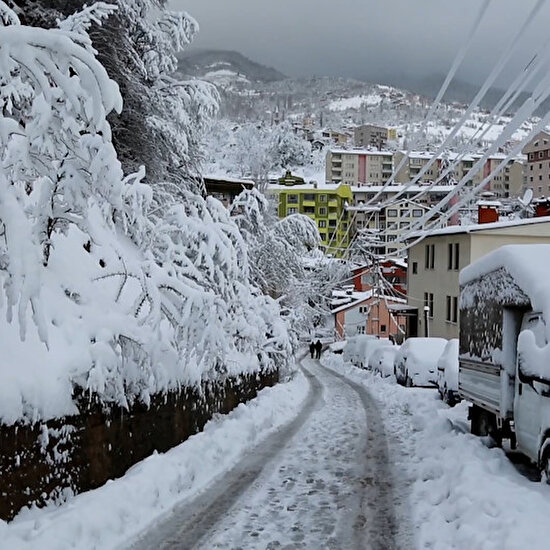 Artvin'e yılın ilk karı düştü: Muhteşem kar manzaraları oluştu