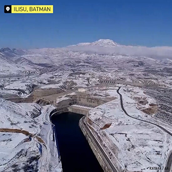 Kar, Ilısu Barajı'nda güzel görsel oluşturdu