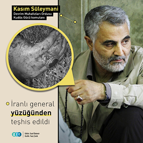 Kasım Süleymani yüzüğünden teşhis edildi