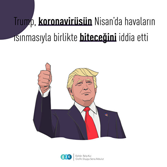 Trump'tan koronavirüs tahmini😷