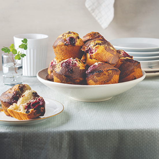 Vişneli Damla Çikolatalı Muffin