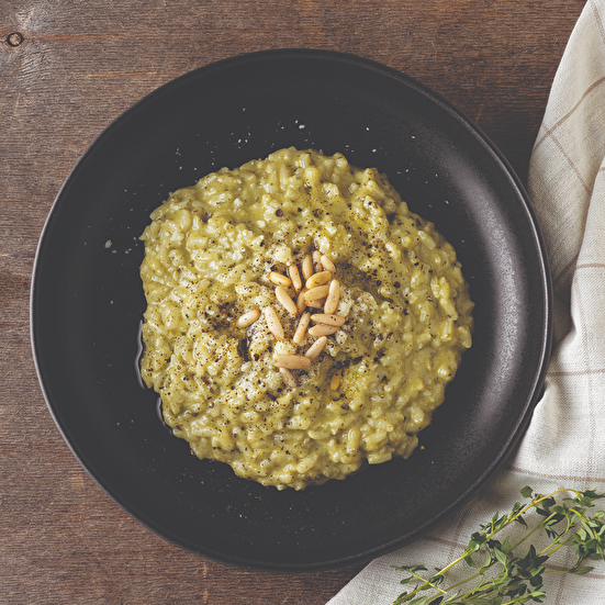Pesto Soslu Risotto