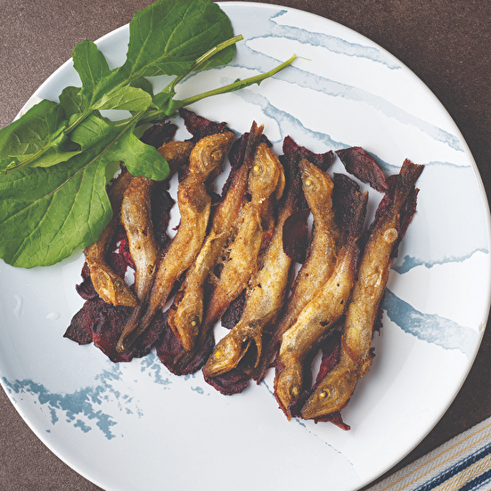 Fırında Pancarlı Mezgit Kızartma