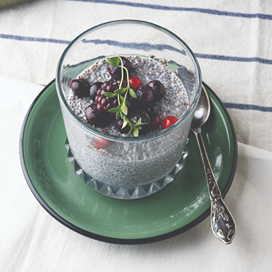 Badem Sütlü Chia Puding