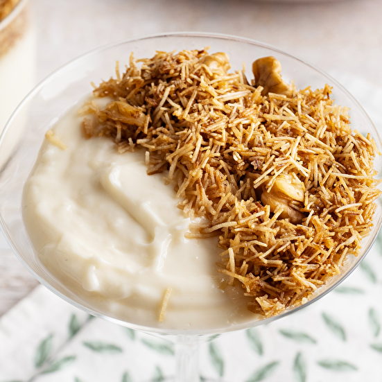 Cevizli Kadayıflı Muhallebi