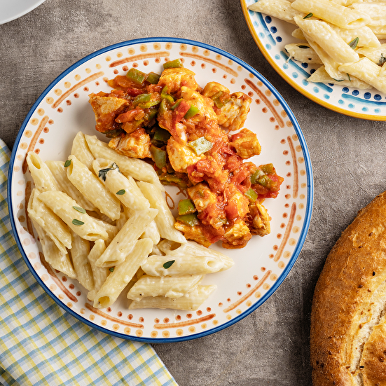 Kremalı Kekikli Makarna