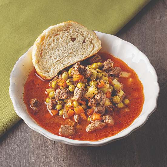 Kuşbaşılı Garnitürlü Sebze Yemeği 