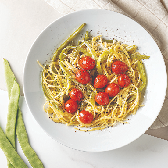 Taze Fasulyeli Spagetti