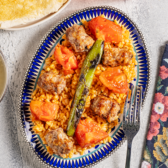 Kebapçı Usulü Bulgur Pilavı