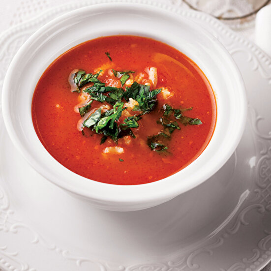 Domatesli Pirinç Çorbası