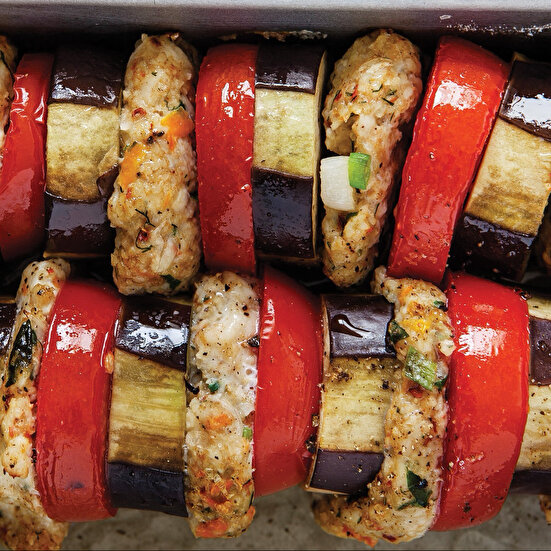 Tavuk Köfteli Patlıcan Dizme