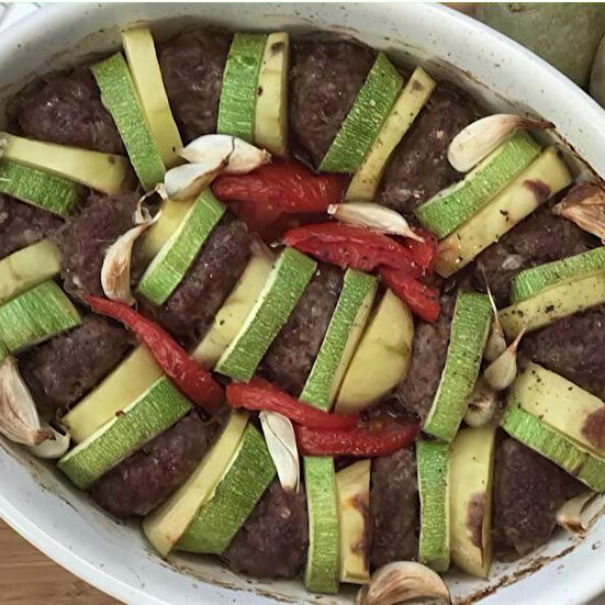 Kabaklı Patatesli Köfteli Dizme