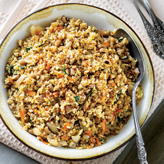 Börülceli Kıymalı Bulgur Pilavı