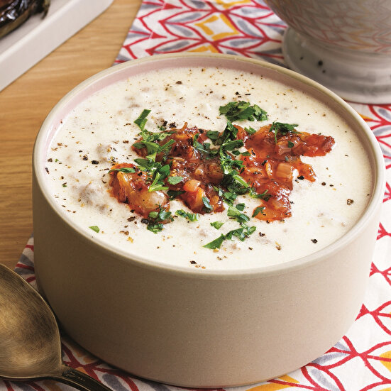 Kıymalı Soğanlı Yayla Çorbası