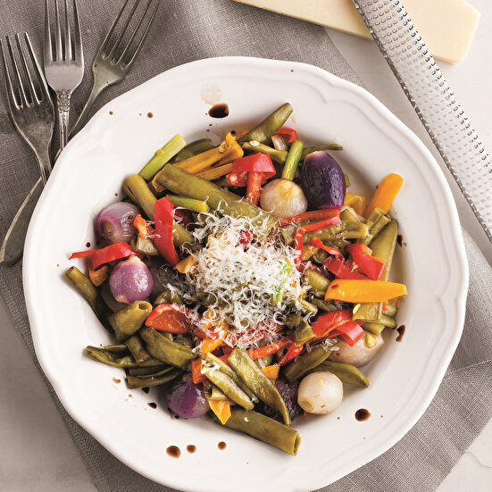 Parmesanlı Taze Bakla Sote