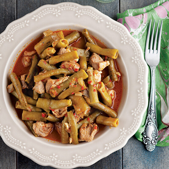 Etli Taze Bakla Yemeği