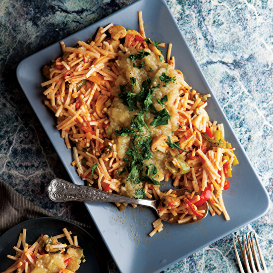 Mantarlı ve Patlıcanlı Erişte