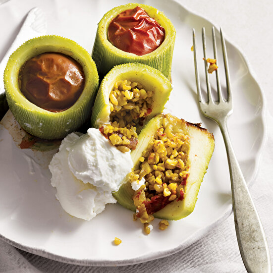 Taze Kekikli Firikli Kabak Dolması