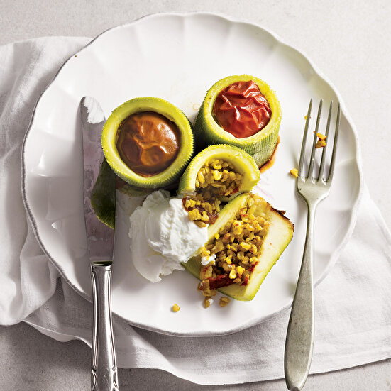 Taze Kekikli Firikli Kabak Dolması