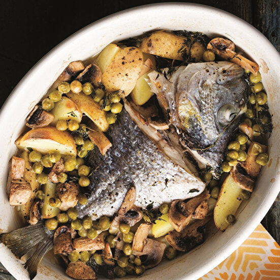 Fırında Çupra Buğulama