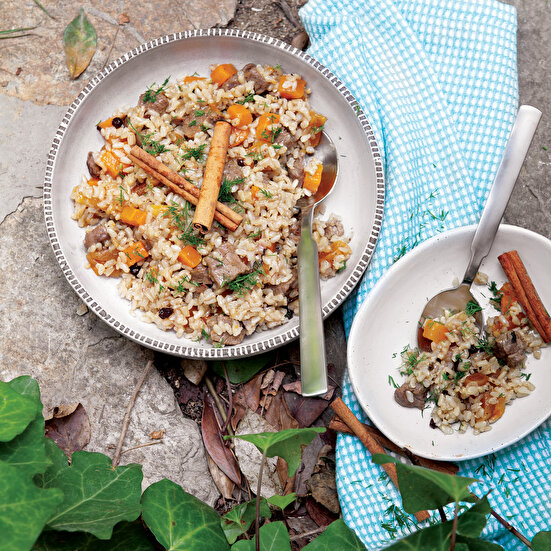 Havuç ve Kayısılı Etli Pilav