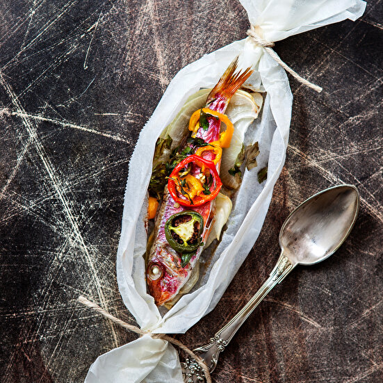 Kağıtta Sebzeli Barbun