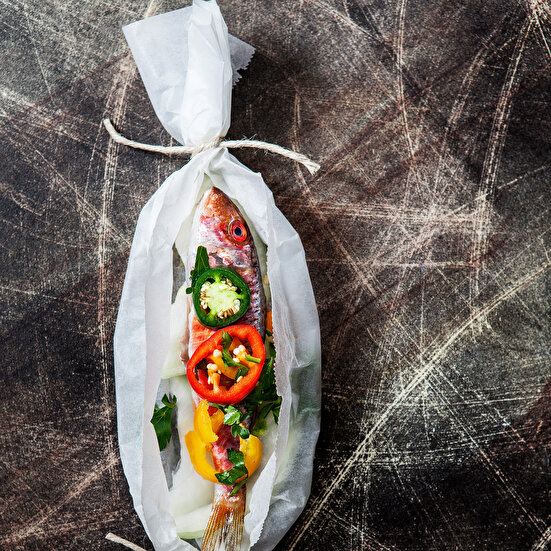 Kağıtta Sebzeli Barbun