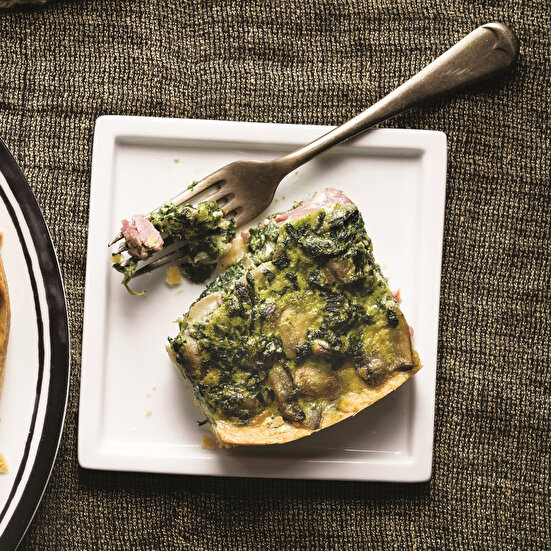 Ispanak ve Mantarlı Kiş