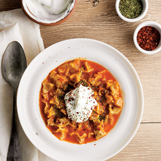 Nohutsuz Mantı Çorbası